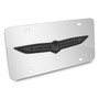 Jeep Trailhawk 3D Dark Gray Logo on Mirror Chrome Stainless Steel License Plate