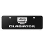 Jeep Gladiator 3D Logo 12" x 4.25" European Look Black Half-Size Stainless Steel License Plate