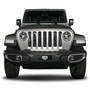Jeep Grill 3D Logo 12" x 4.25" European Look Black Half-Size Stainless Steel License Plate