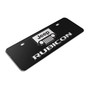 Jeep RubicWrangler 3D Logo 12" x 4.25" European Look Black Half-Size Stainless Steel License Plate