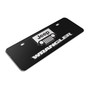 Jeep Wrangler 3D Logo 12" x 4.25" European Look Black Half-Size Stainless Steel License Plate