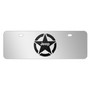 Jeep Willys Star Logo in 3D on Chrome 12"x4.25" Half-Size Stainless Steel License Plate