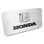 Honda 3D Chrome Logo Dual Chrome Stainless Steel License Plate
