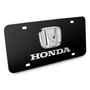 Honda 3D Chrome Logo Dual Black Stainless Steel License Plate
