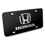 Honda 3D Black Logo Dual Black Stainless Steel License Plate