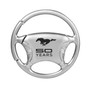 Ford Mustang 50 Years Silver Steering Wheel Key Chain