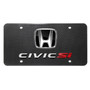 Honda Civic Si 3D Black Logo Dual 100% Real Carbon Fiber License Plate