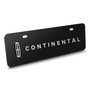 Lincoln Continental 3D Logo 12" x 4.25" European Look Black Half-Size Stainless Steel License Plate