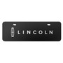 Lincoln 3D Logo 12" x 4.25" European Look Black Half-Size Stainless Steel License Plate