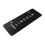 Lincoln 3D Logo 12" x 4.25" European Look Black Half-Size Stainless Steel License Plate