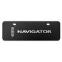 Lincoln Navigator 3D Logo 12" x 4.25" European Look Black Half-Size Stainless Steel License Plate