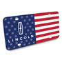 Lincoln Logo USA Flag Graphic Special Aluminum Metal License Plate