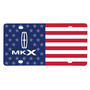 Lincoln MKX Logo USA Flag Graphic Special Aluminum Metal License Plate