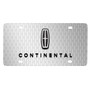 Lincoln Continental 3D Logo Front Grill pattern Brushed Aluminum License Plate