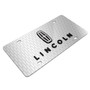 Lincoln 3D Logo on Front Grill pattern 12"x6" Brushed Aluminum License Plate