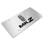 Lincoln MKZ 3D Logo on Front Grill pattern 12"x6" Brushed Aluminum License Plate