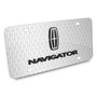 Lincoln Navigator 3D Logo on Front Grill pattern Brushed Aluminum License Plate