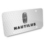 Lincoln Nautilus 3D Logo on Front Grill pattern Brushed Aluminum License Plate