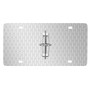 Lincoln 3D Large-Size Metal Logo on Logo Pattern Brushed Aluminum License Plate