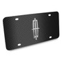Lincoln 3D Large-Size Metal Logo on Black Carbon Fiber Pattern Stainless Steel License Plate