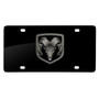 RAM Head Logo Laser Mark Matt-Look Black Acrylic License Plate
