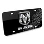RAM 3D Logo with Tire Track Marks 12"X6" Black Solid Acylic License Plate