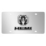 RAM HEMI 2019 up 3D Dual Logo on 12"X6" Chrome Stainless Steel License Plate