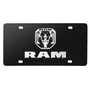2019 RAM 3D Dual Logo on 12"X6" Black Stainless Steel License Plate