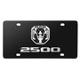 2019 RAM 2500 3D Dual Logo on 12"X6" Black Stainless Steel License Plate