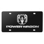 2019 RAM Power Wagon 3D Dual Logo on 12"X6" Black Stainless Steel License Plate