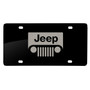 Jeep Grill Laser Etched Matt-Look Black Acrylic License Plate Made in the USA