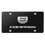 Jeep Compass 3D Dual Logo Black Stainless Steel License Plate