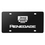 Jeep Renegade 3D Dual Logo Black Stainless Steel License Plate