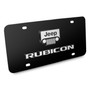Jeep Rubicon 3D Dual Logo Black Stainless Steel License Plate