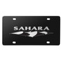 Jeep Wrangler Sahara 3D Dual Logo Black Stainless Steel License Plate