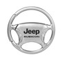 Jeep Rubicon Silver Steering Wheel Key Chain