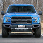 Ford F-150 Raptor in Red 3D Logo 12" x 4.25" European Look Chrome Half-Size Stainless Steel License Plate