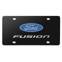 iPick Image - 3D Dual Logo Black Stainless Steel License Plate - Ford Fusion