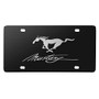 Ford Mustang Pony and Script 3D Black Stainless Steel License Plate