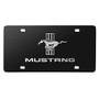 Ford Mustang Tri-Bar 3D Black Stainless Steel License Plate