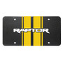 iPick Image Ford F-150 Raptor Yellow Racing Stripes Graphic Genuine Real Black Carbon Fiber License Plate