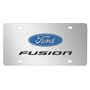 Ford Fusion 3D Dual Logo Mirror Chrome Stainless Steel License Plate