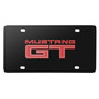 Ford Mustang GT in Red 3D Black Stainless Steel License Plate