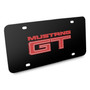 Ford Mustang GT in Red 3D Black Stainless Steel License Plate