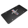 Ford Mustang Tri-Bar 3D Dome Logo on 100% Real Black Carbon Fiber License Plate