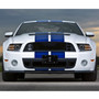 Ford Mustang Cobra 3D Logo on Logo Pattern Black Aluminum License Plate