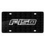 Ford F-150 3D Logo on Logo Pattern Black Aluminum License Plate