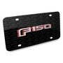 Ford F-150 in Red 2015 up 3D Logo on Logo Pattern Black Aluminum License Plate