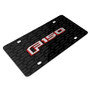 Ford F-150 in Red 2015 up 3D Logo on Logo Pattern Black Aluminum License Plate