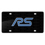 Ford Focus RS 3D Logo on Logo Pattern Black Aluminum License Plate